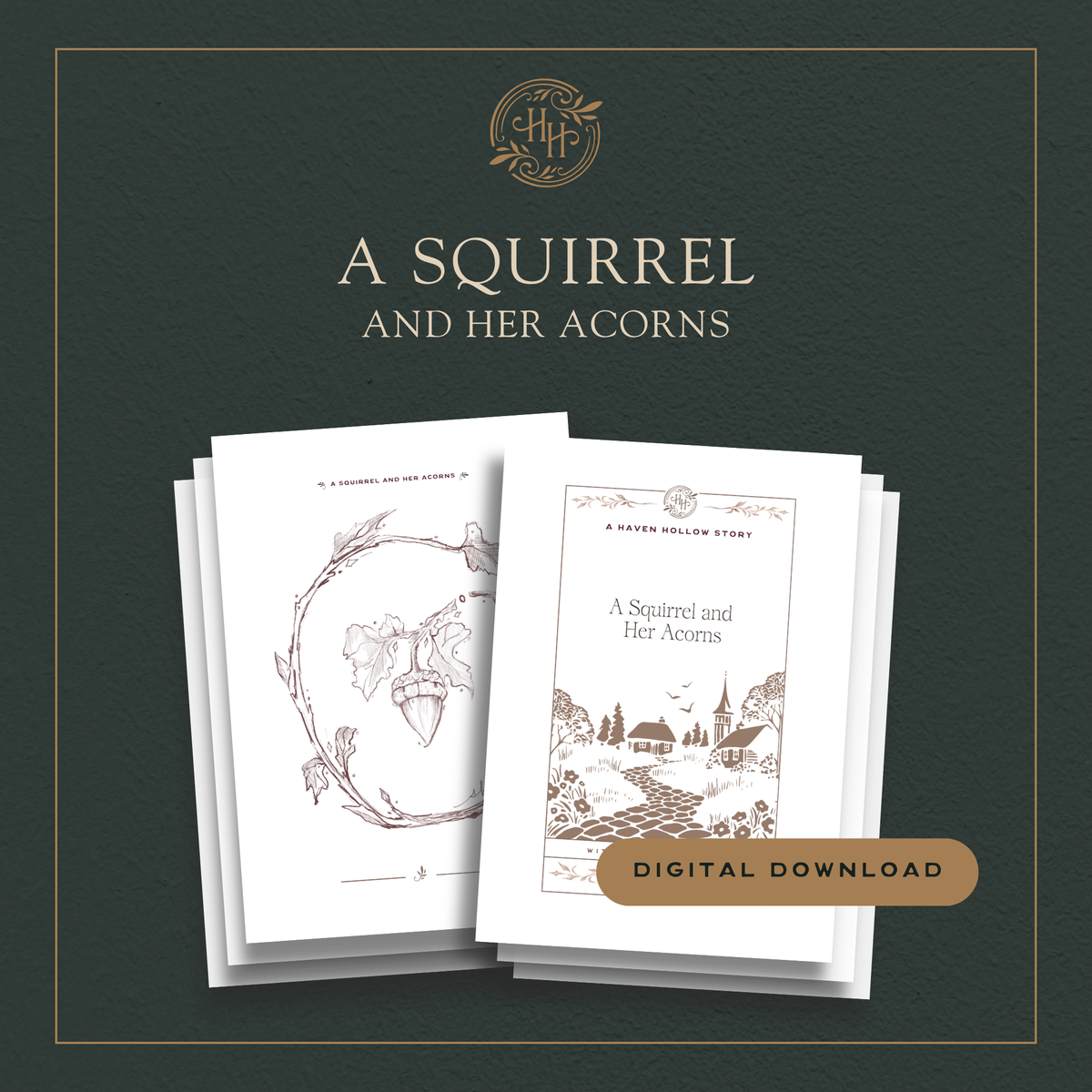 Digital Story Pages: A Squirrel and Her Acorns