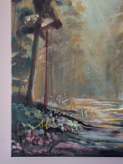 "Where the Fairies Meet the Sky" Original Painting